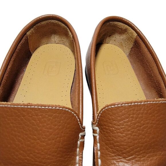 FootJoy FJ Golf Loafers Mens 8.5 W Wide‎ Club Casuals Brown Leather Shoes 79054 main image 4